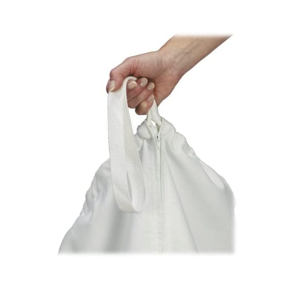 - Hanging Cotton Canvas Laundry Hamper Bag | White, 6" x 16" x 27" (Length… - Picture 6 of 12